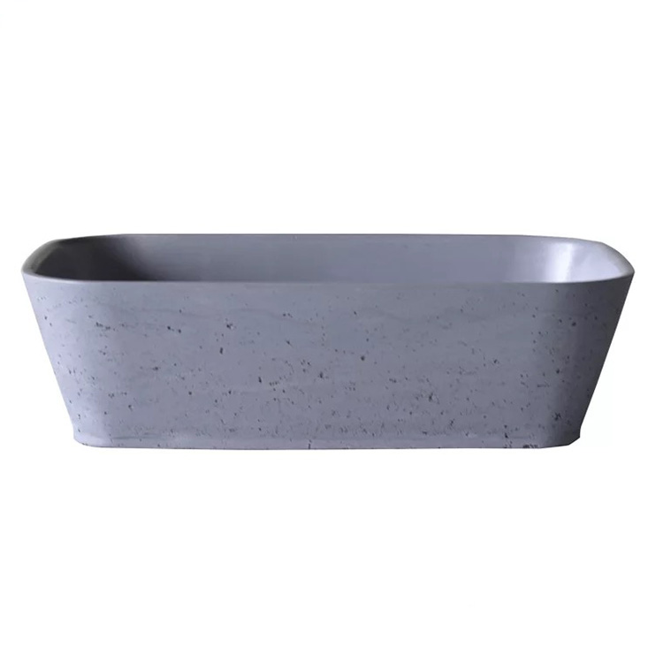 Simple Design Rectangle Luxury OEM custom cement Bathroom Wash Basin